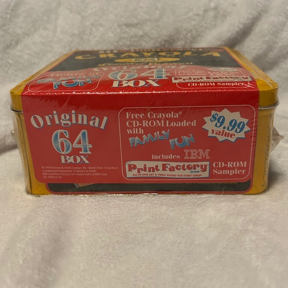 Vintage Crayola Collector Tin Original Packaging Crayons Inside 40th Anniversary - Picture 2 of 6